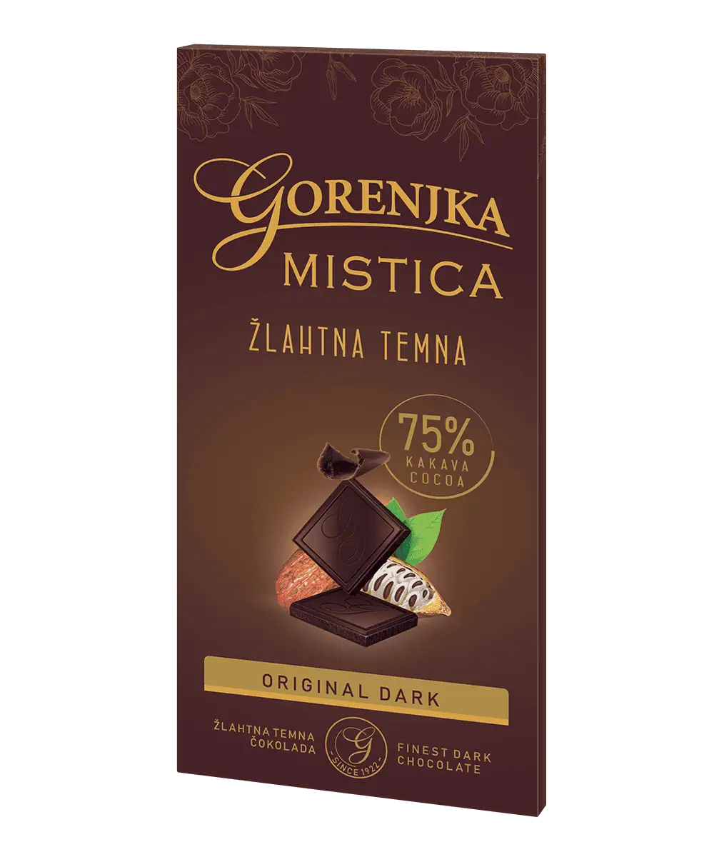 Gorenjka Mistica žlahtna temna 75 % 100 g