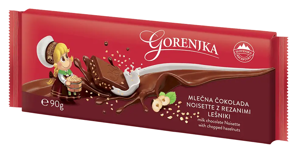 Gorenjka Mlečna čokolada noisette 90 g