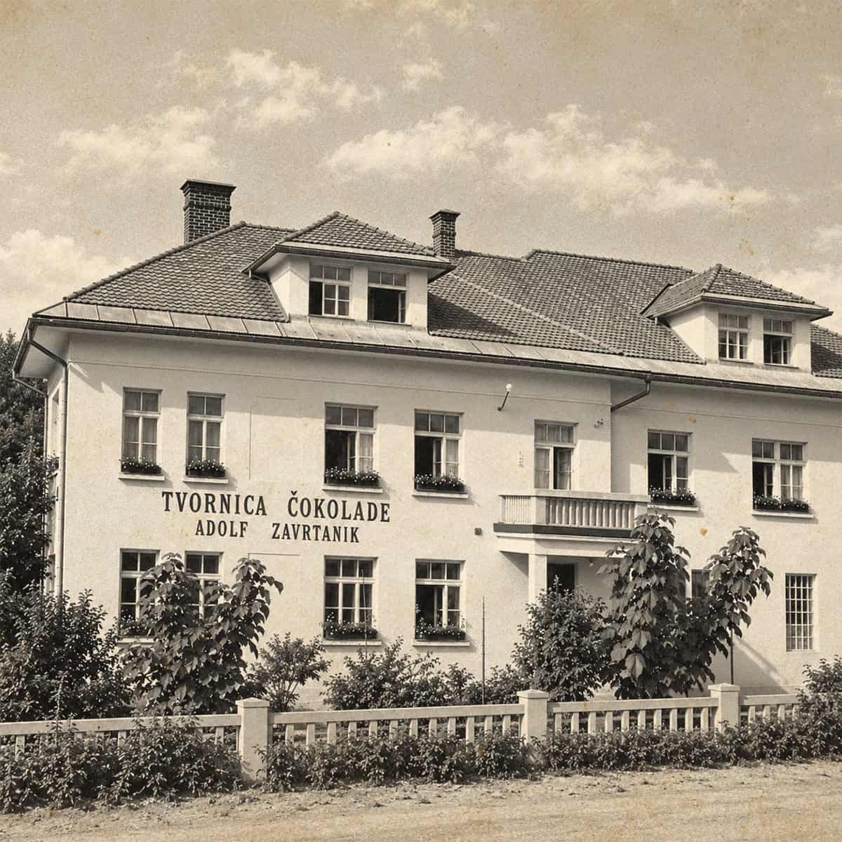 Tovarna čokolade Adolf Zavrtanik v Lescah, arhivska fotografija