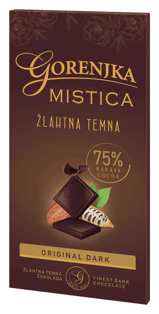 Gorenjka Mistica žlahtna temna 75 % 100 g