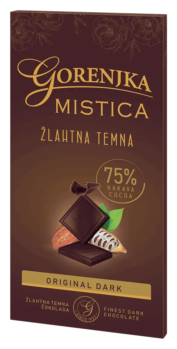 Gorenjka Mistica žlahtna temna 75 % 100 g